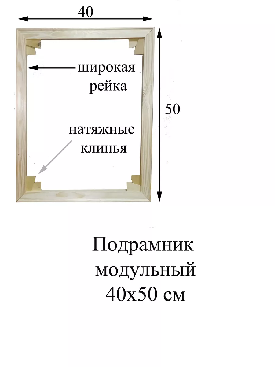 Полосатый слон Подрамник 40х50 см