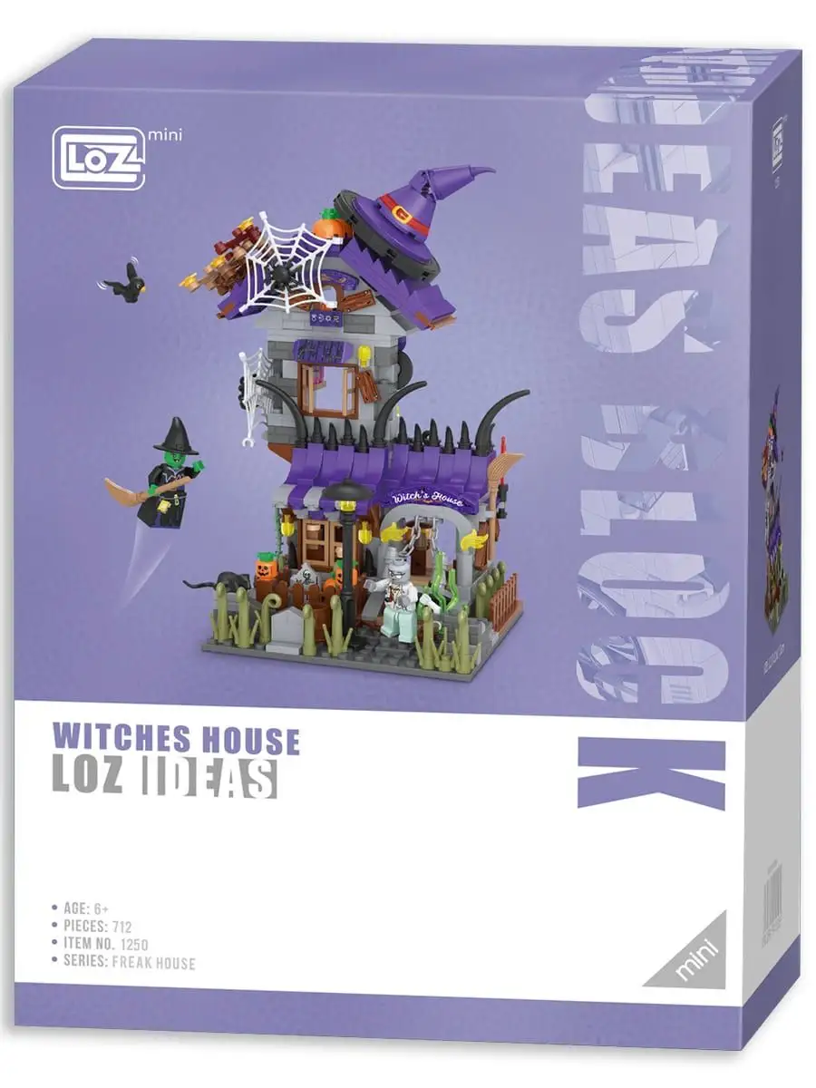 Конструктор 3д Дом ведьм на хеллоуин NO. 1250 halloween Loz купить по цене  1 856 ₽ в интернет-магазине Wildberries | 104205741